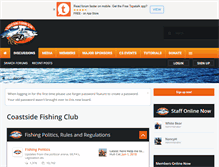 Tablet Screenshot of forums.coastsidefishingclub.com