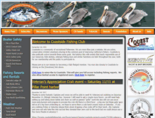 Tablet Screenshot of coastsidefishingclub.com